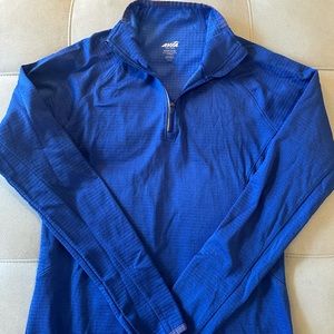 Avia Royal Blue 1/4 Zip Long Sleeve Athletic Pullover Top Size Small